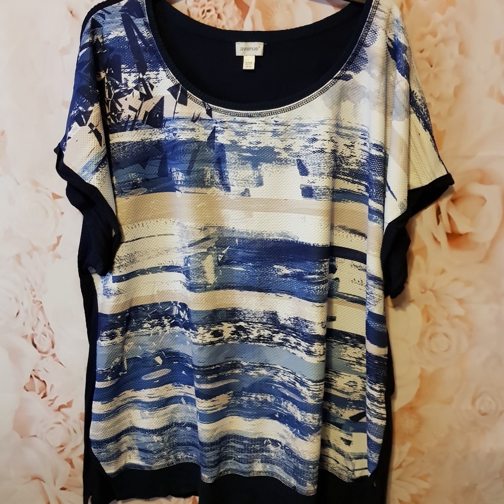 Avenue blouse blue size:22/24
